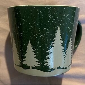 Robert Stanley Forest Trees Green White Coffee Mug Cup Soup Bowl Lid 24oz New.
